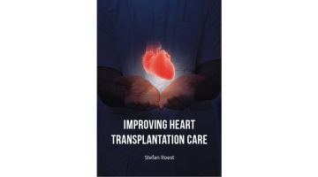Omslag proefschrift 'Improving heart transplantation care'